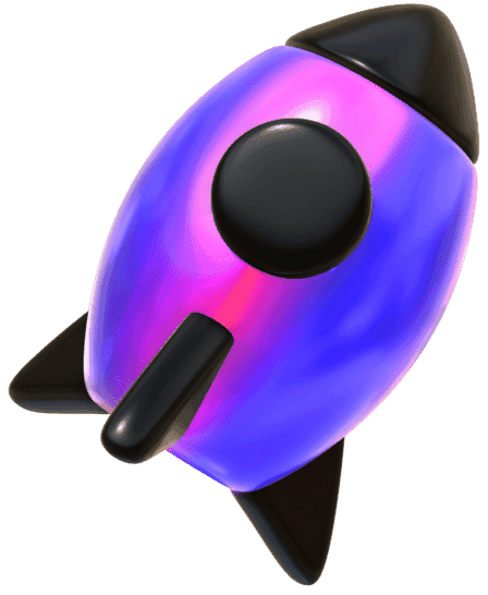 rocket icon blue and purple gradient