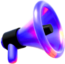 megaphone gradient blue purple