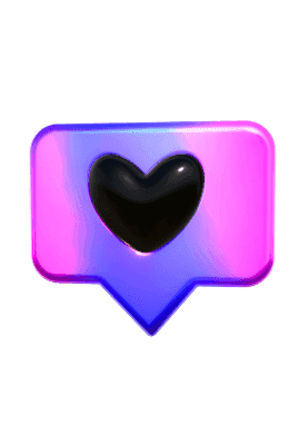 heart notification icon gradient blue and purple